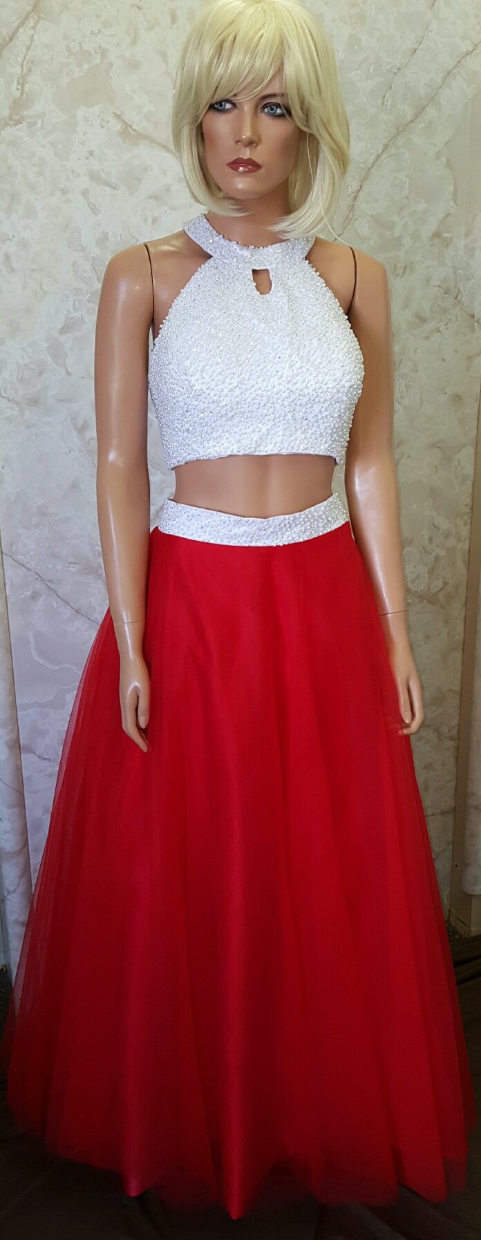 Two Piece Long Dress 2016 Prom Dresses